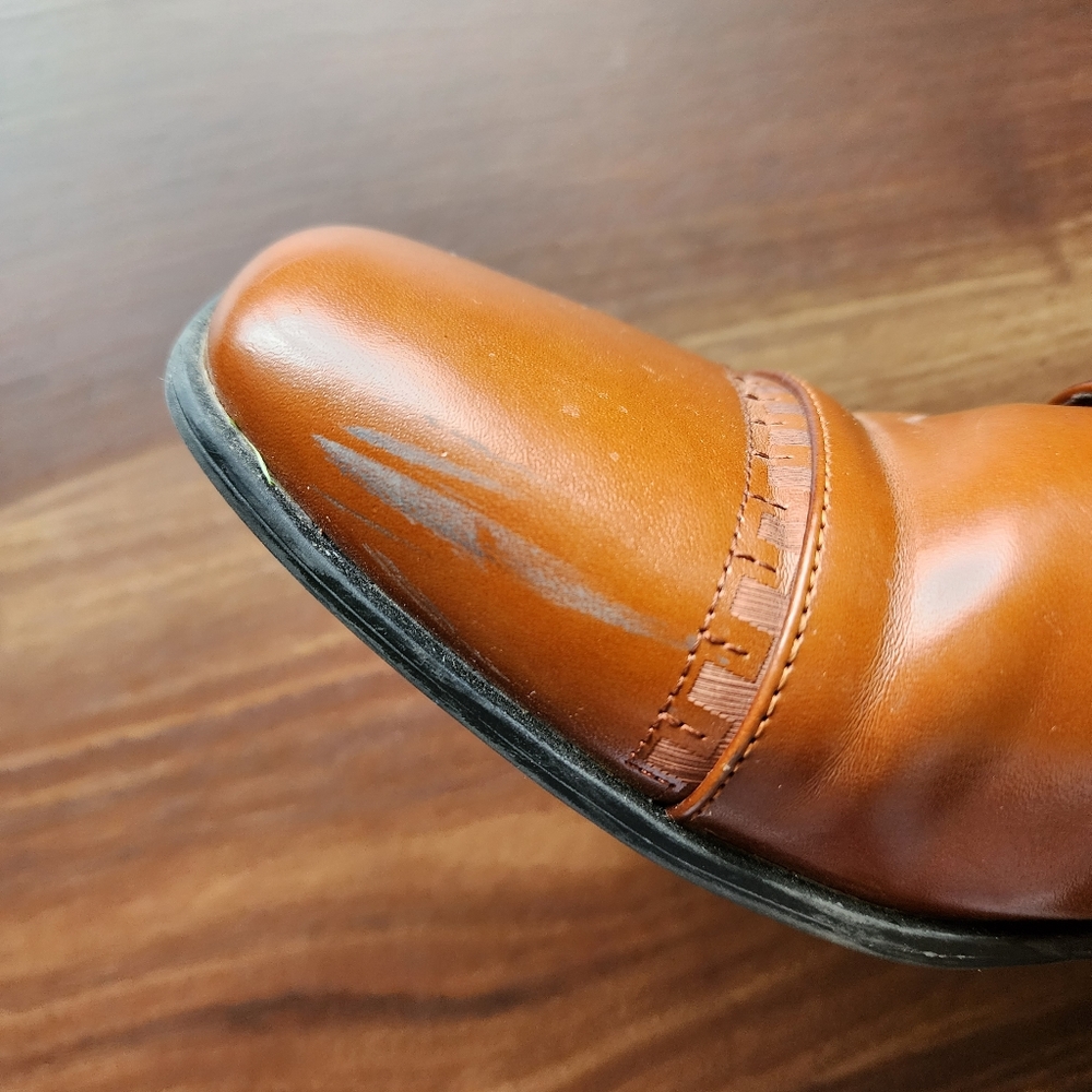 Stacy Adams Brown Dress Shoes with Velcro Strap - Picture 11 of 11